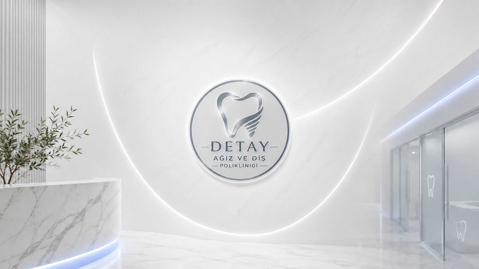 Detay Ağız ve Diş Sağlığı Polikliniği modern resepsiyon alanı